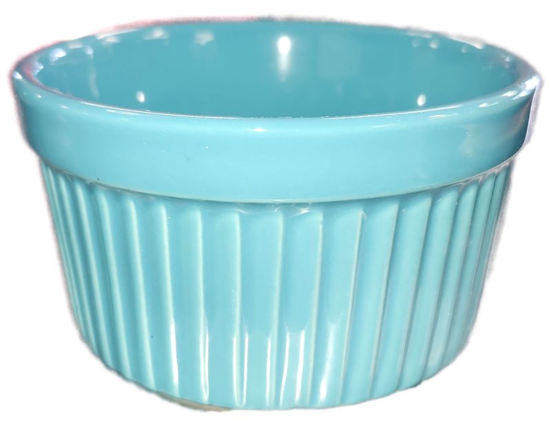 CERAMIC POT 4&quot; - TEAL RAMEKIN