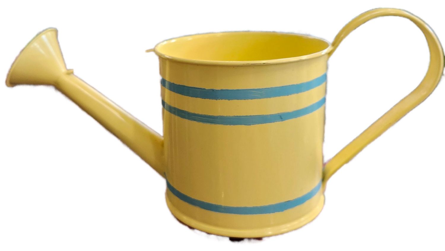 METAL POT 5&quot; - YELLOW WATERING CAN