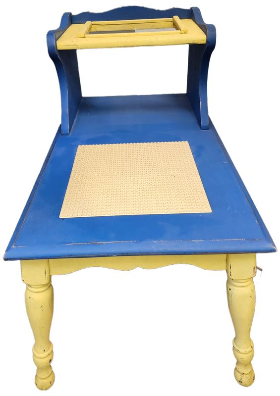 LEGO TABLE 16X26&quot; - BLUE &amp; YELLOW