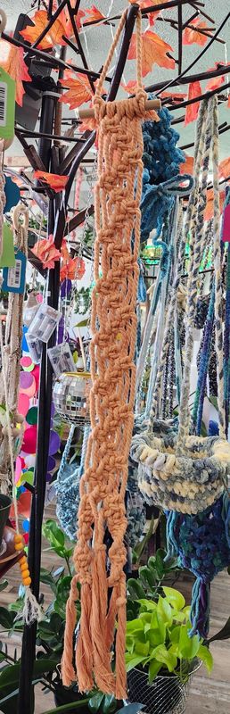 MACRAME WALL ART 35&quot; - PEACH