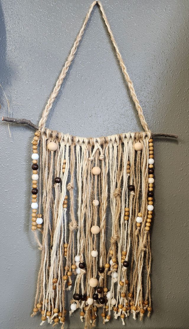 MACRAME WALL ART 27&quot; - TWINE