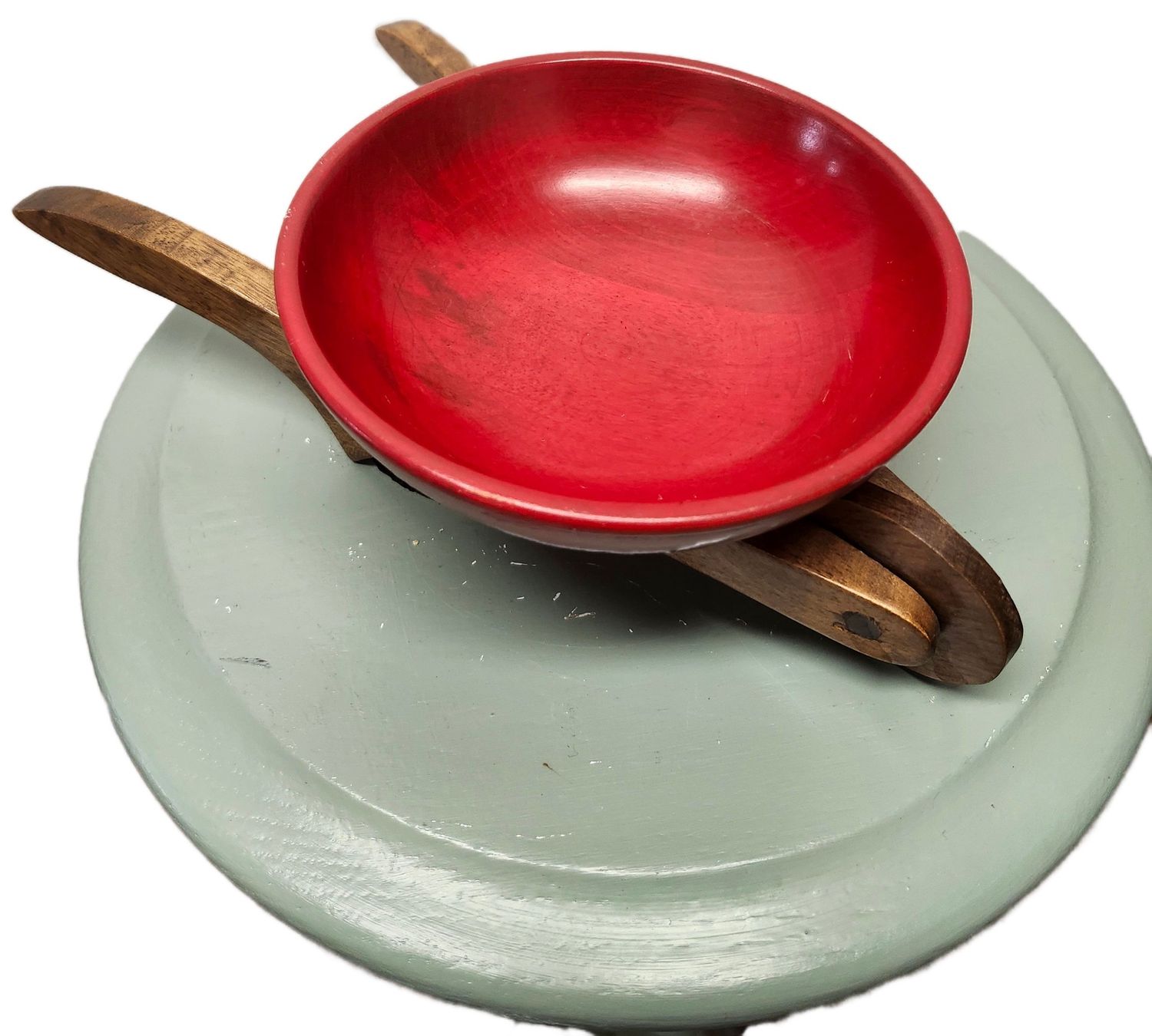 WOOD WHEELBARREL 6&quot; - RED