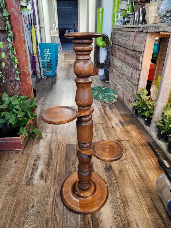 WOOD PLANT STAND 34&quot; - 3 TIER