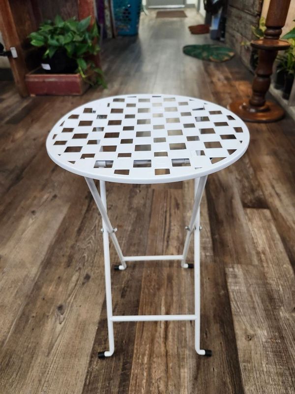 METAL PLANT STAND 16&quot; - WHITE