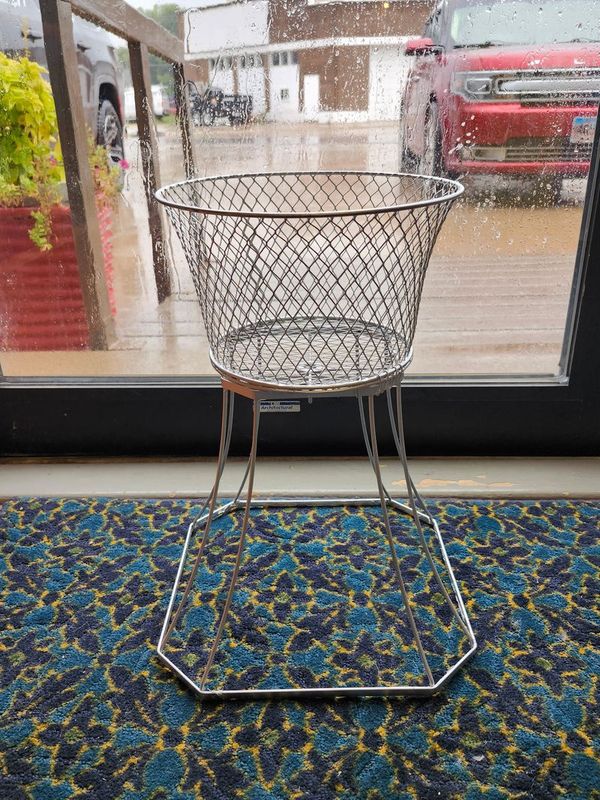 PLANT BASKET 15&quot; - SILVER UPCYCLE