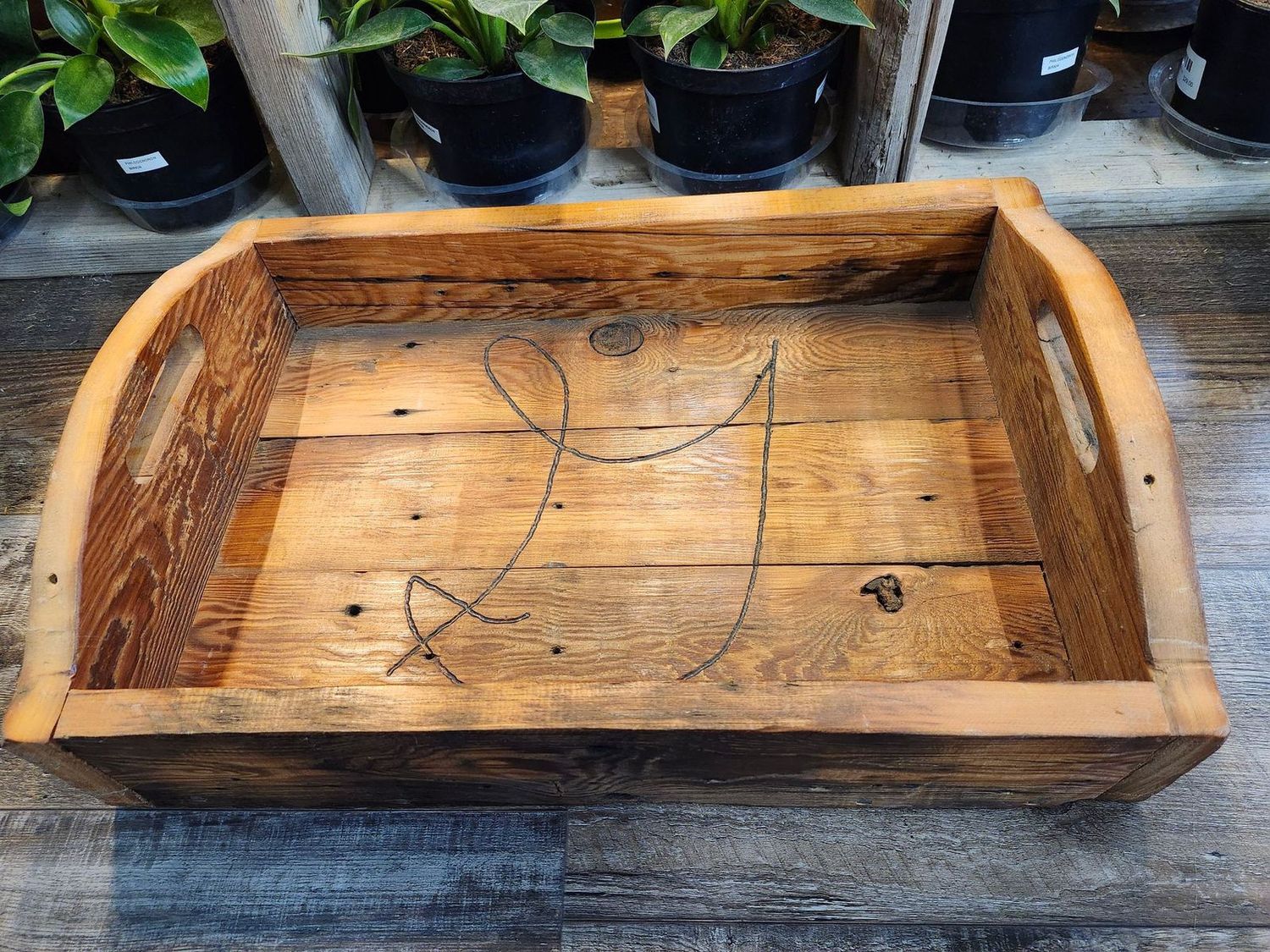 BARNWOOD TRAY 14X20&quot; - &quot;G&quot;