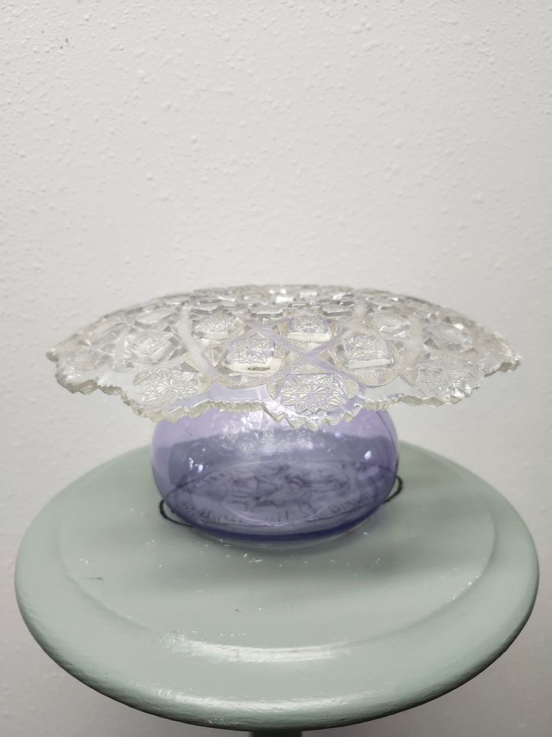 GLASS MUSHROOM 6&quot; - PURPLE