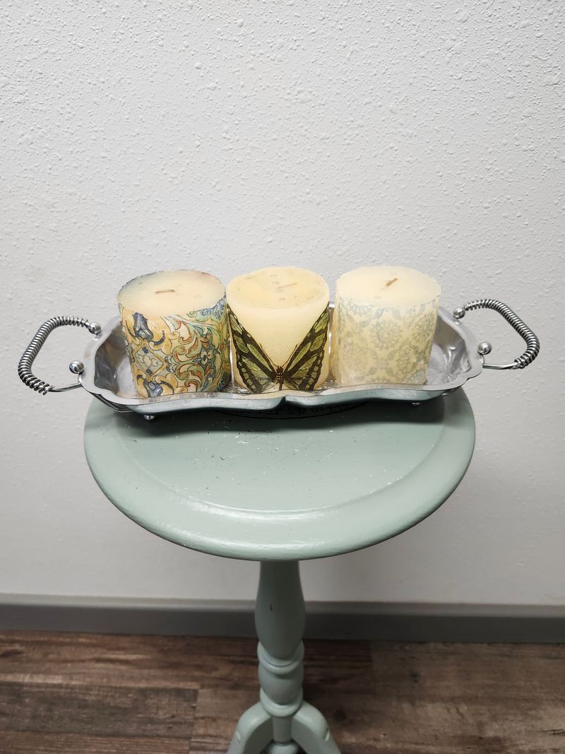 CANDLE ARRANGEMENT - UPCYCLED
