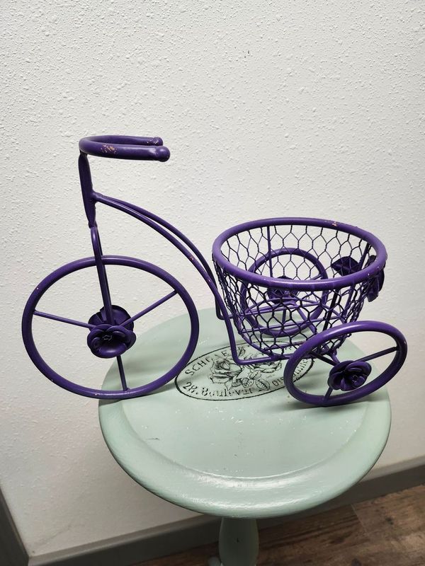 BICYCLE PLANT STAND - PURPLE