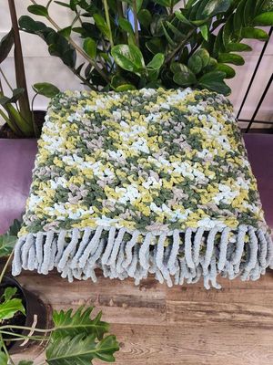 CROCHET BLANKET TWIN/FULL - &quot;FORREST SAGE&quot;