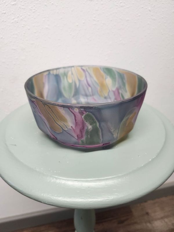HAND PAINTED BOWL - WATERCOLOR
