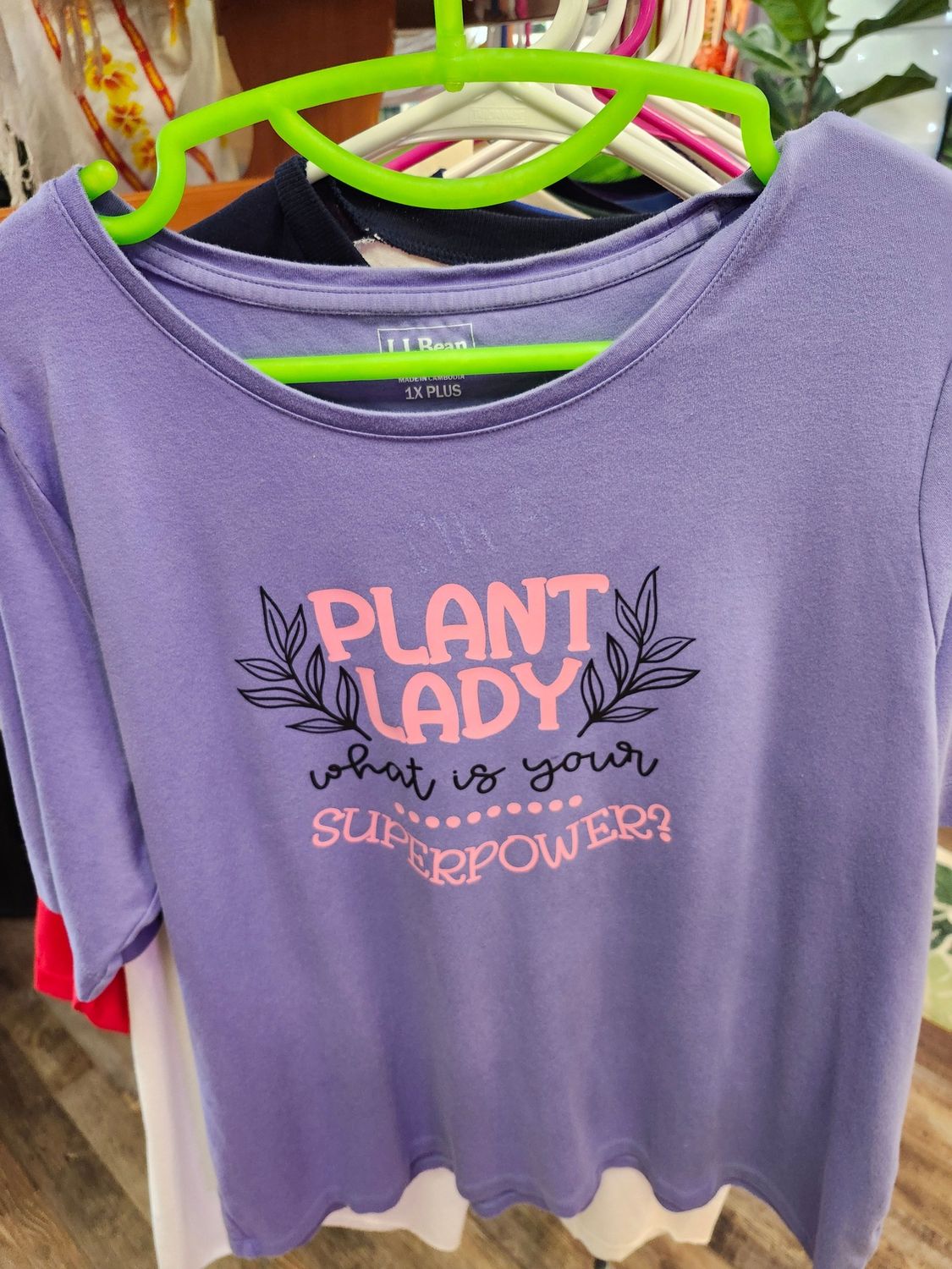 PLANT-TEE - LADY SUPERPOWER - 1X PURPLE UPCYCLED