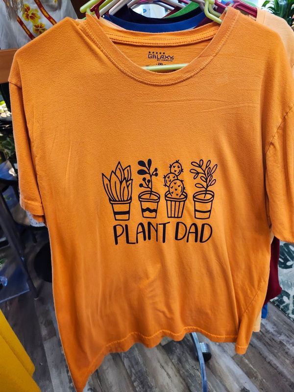 PLANT-TEE &quot;PLANT DAD&quot; - 2XL ORANGE UPCYCLED