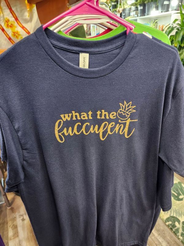 PLANT-TEE &quot;FUCCULENT&quot; - MEDIUM NAVY UPCYCLED