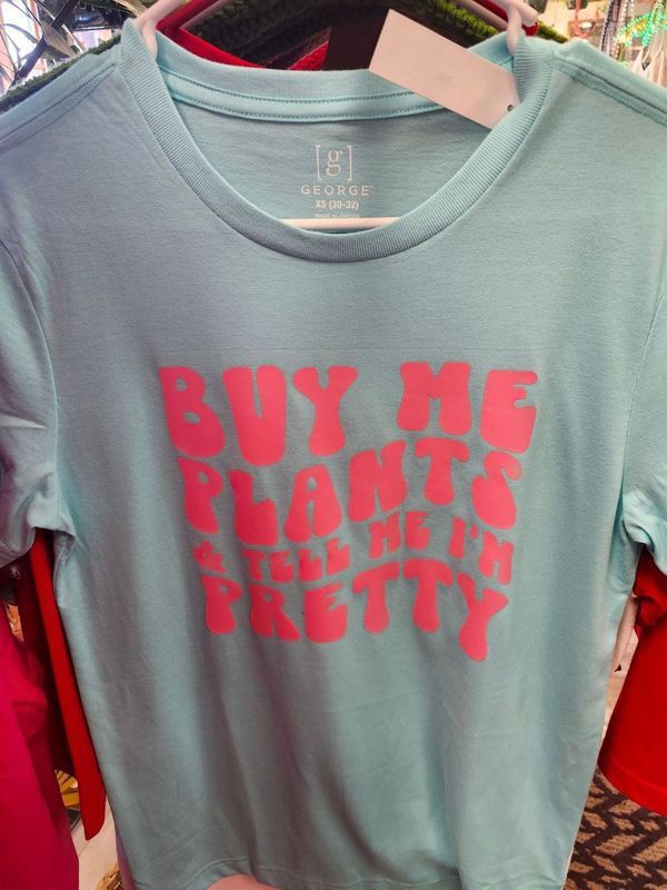 PLANT-TEE &quot;BUY ME PLANTS&quot; - XS AQUA