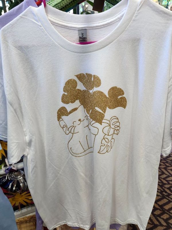 PLANT-TEE &quot;GOLD KITTY&quot; XL WHITE
