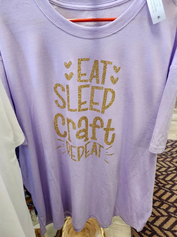 PLANT-TEE &quot;EAT SLEEP CRAFT&quot; - 3XL LAVENDER