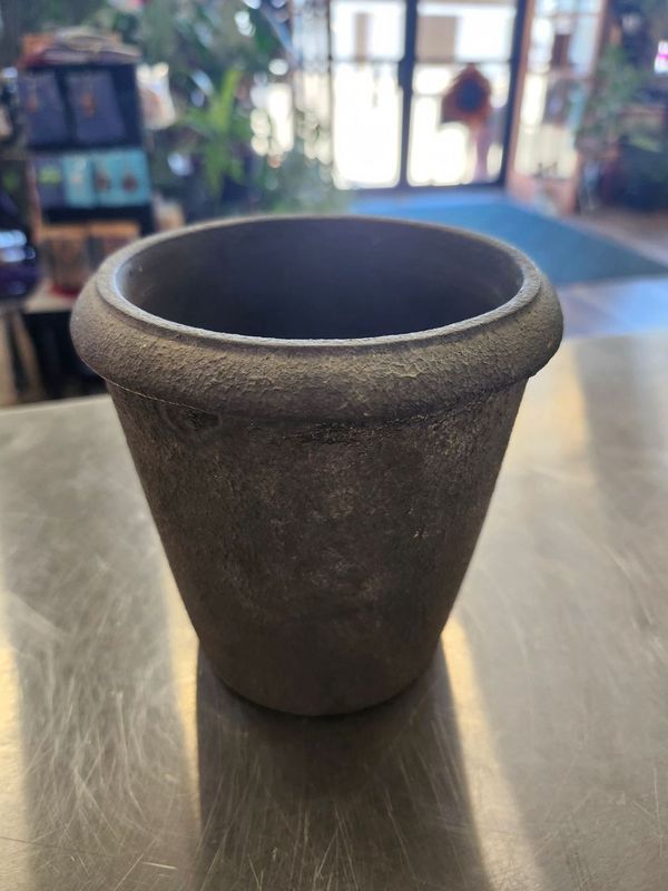 CERAMIC POT 5&quot; - CEMENT