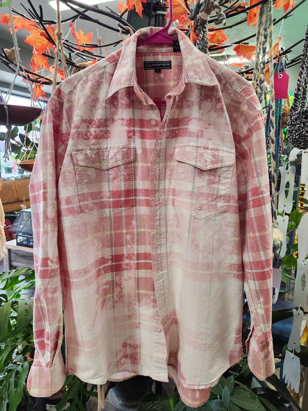 BLEACH-DYED FLANEL - MEDIUM &quot;BLUSHED&quot;
