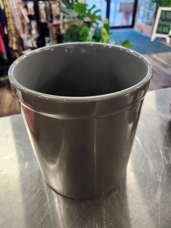 CERAMIC POT 6.5&quot; - GREY