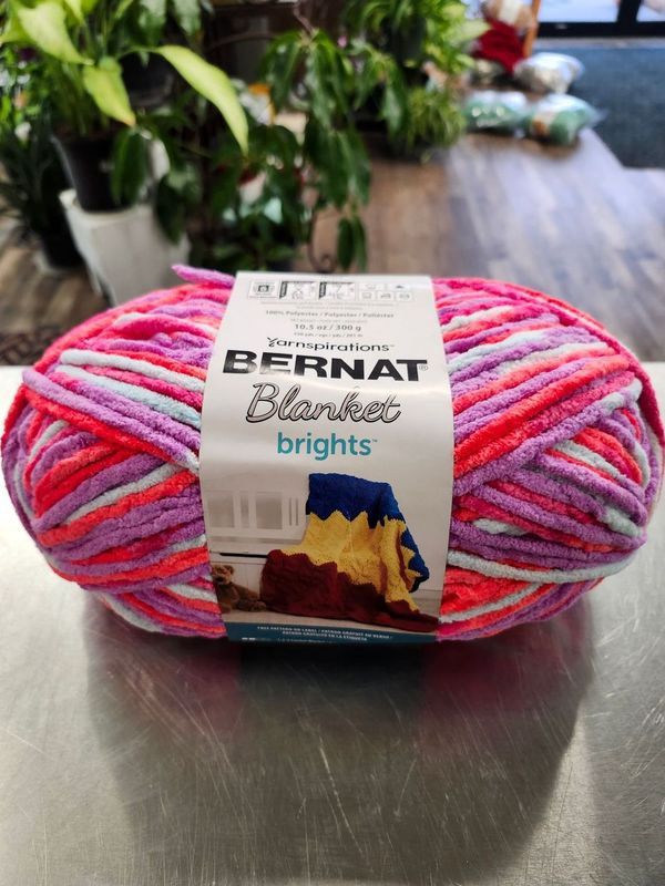 BERNAT BLANKET BRIGHTS &quot;NEON SHERBERT&quot;