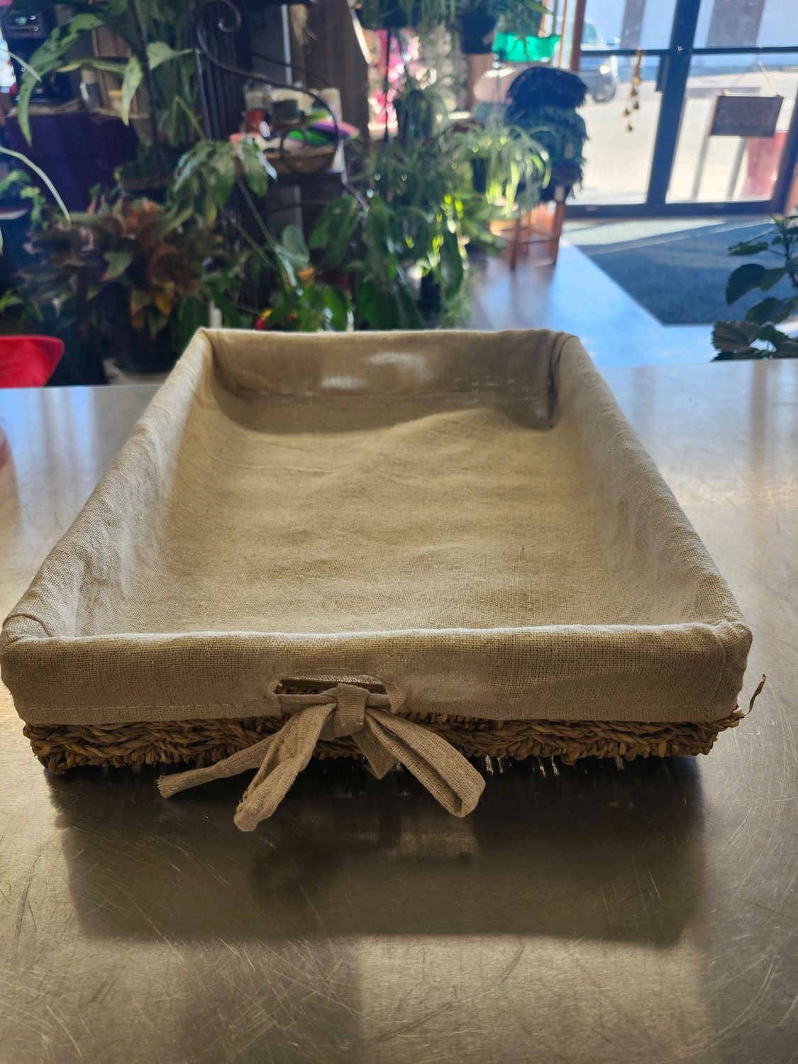 FABRIC COVERED BASKET