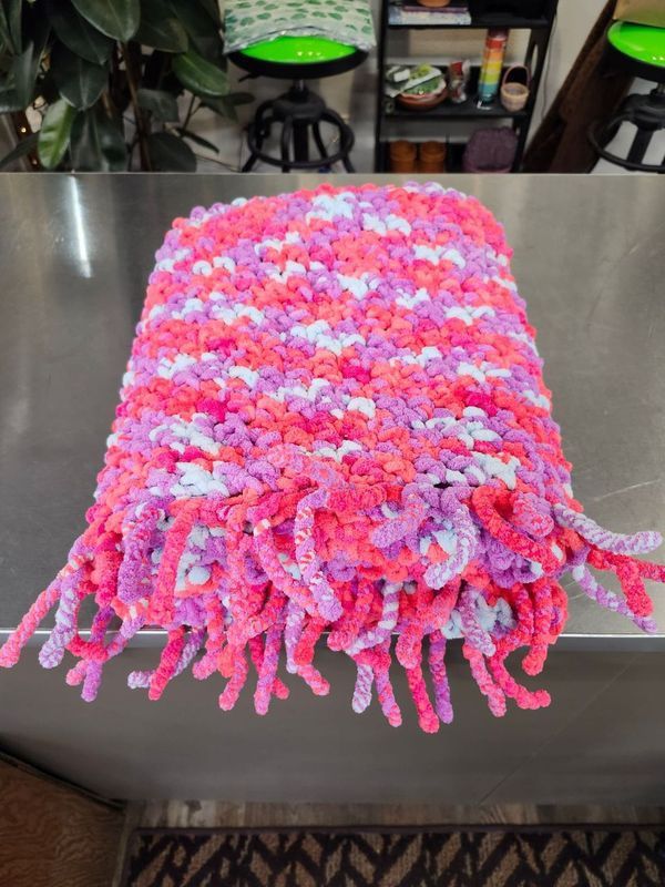 CROCHET BABY BLANKET &quot;NEON SHERBERT&quot;