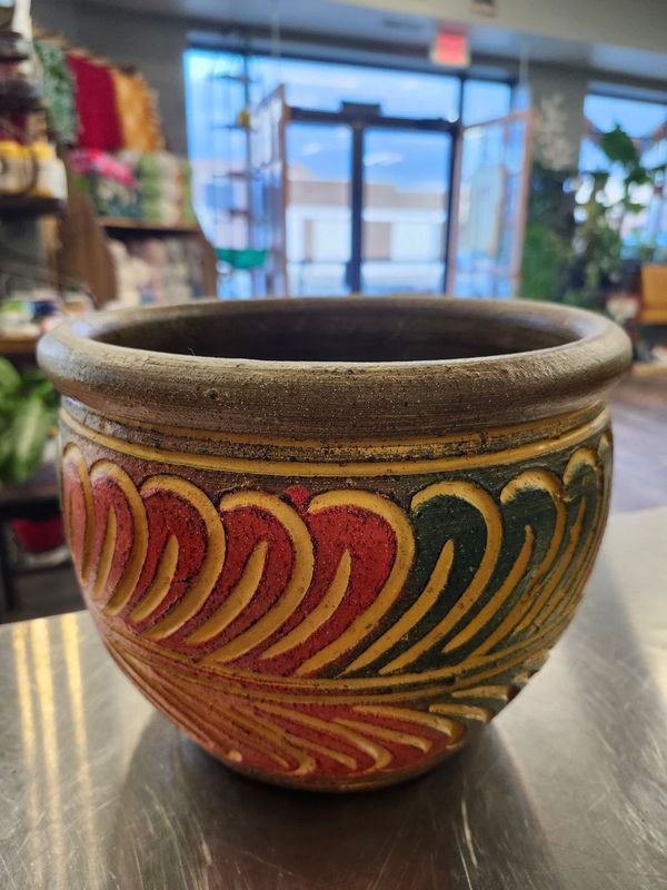 FILLIGREEE POT W/DRAIN 8&quot;
