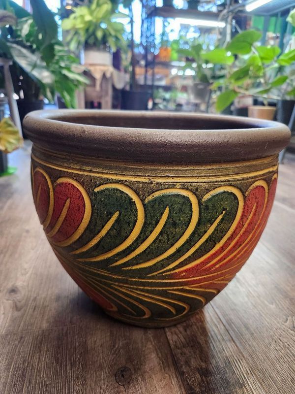 FILLIGREE POT 11&quot; W/DRAIN