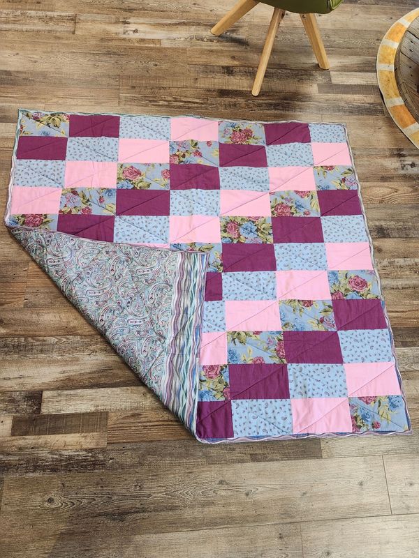 PURPLE PAISLEY FLANEL QUILT