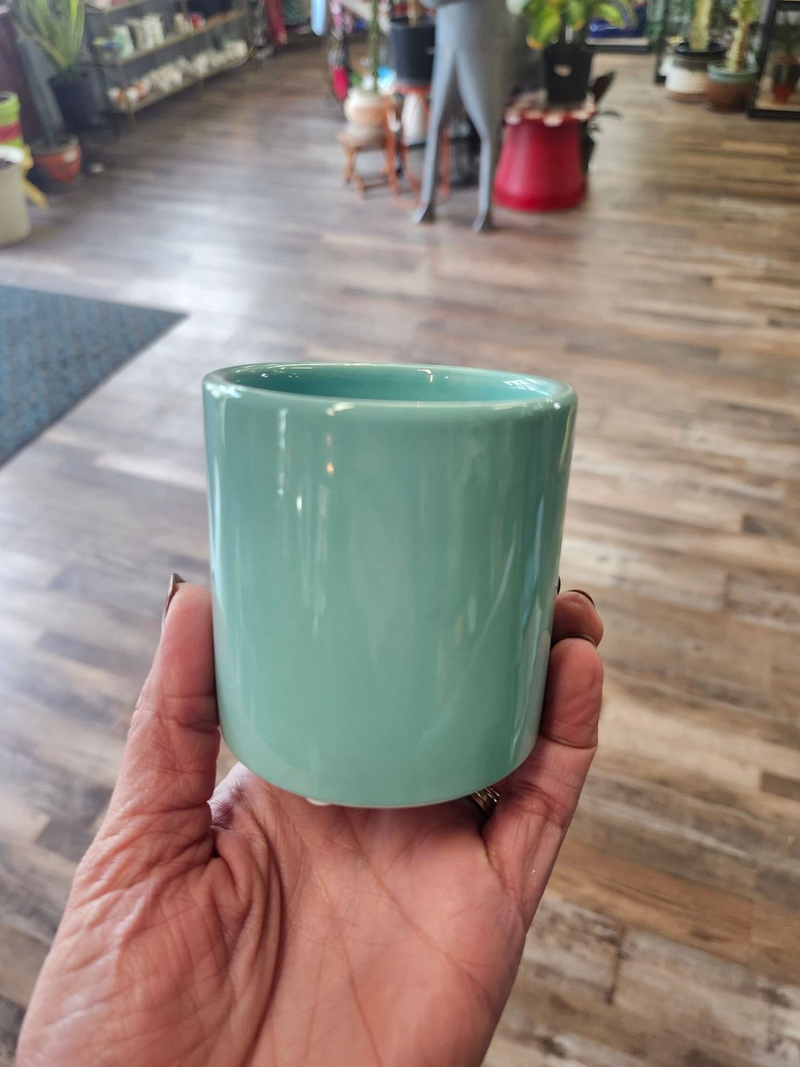 3" BLUE POT