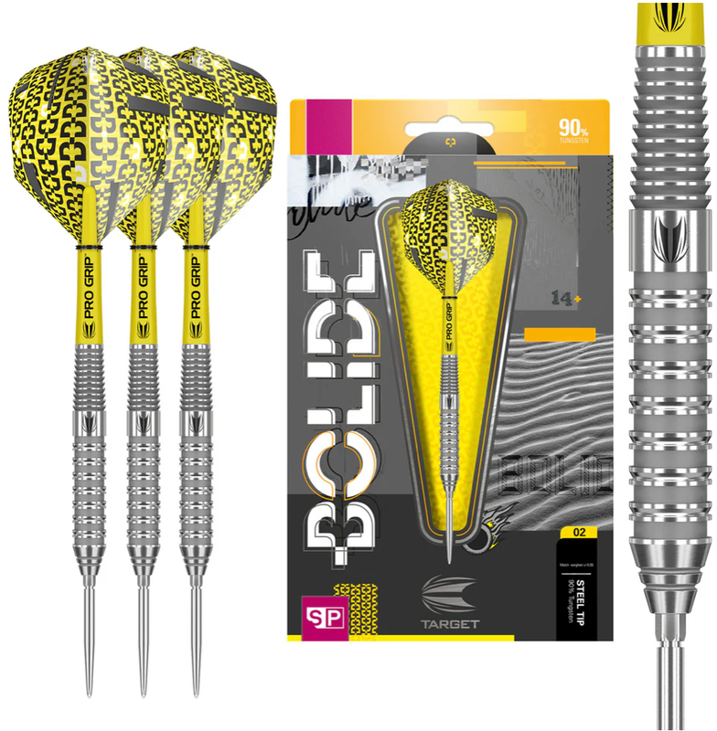 BOLIDE 02 SWISS POINT 90% TUNGSTEN STEEL TIP DARTS BY TARGET