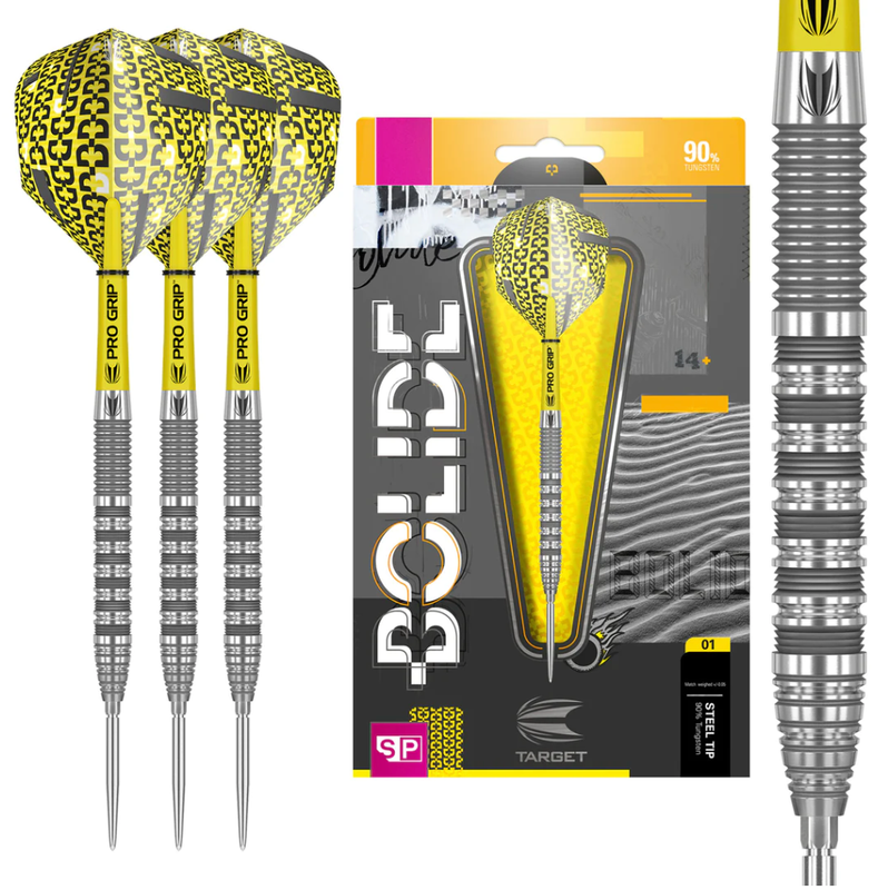 BOLIDE 01 SWISS POINT 90% TUNGSTEN STEEL TIP DARTS BY TARGET