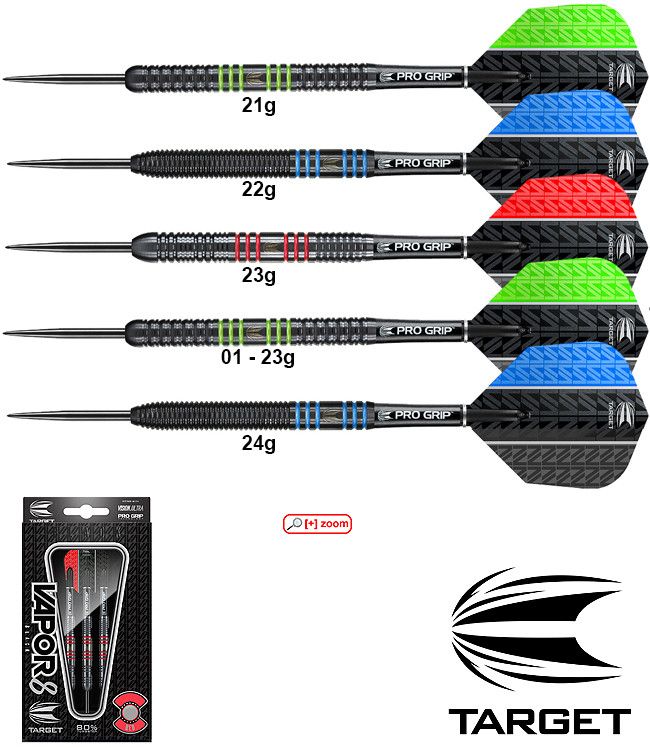 VAPOR 8 BLACK 80 Tungsten Darts
