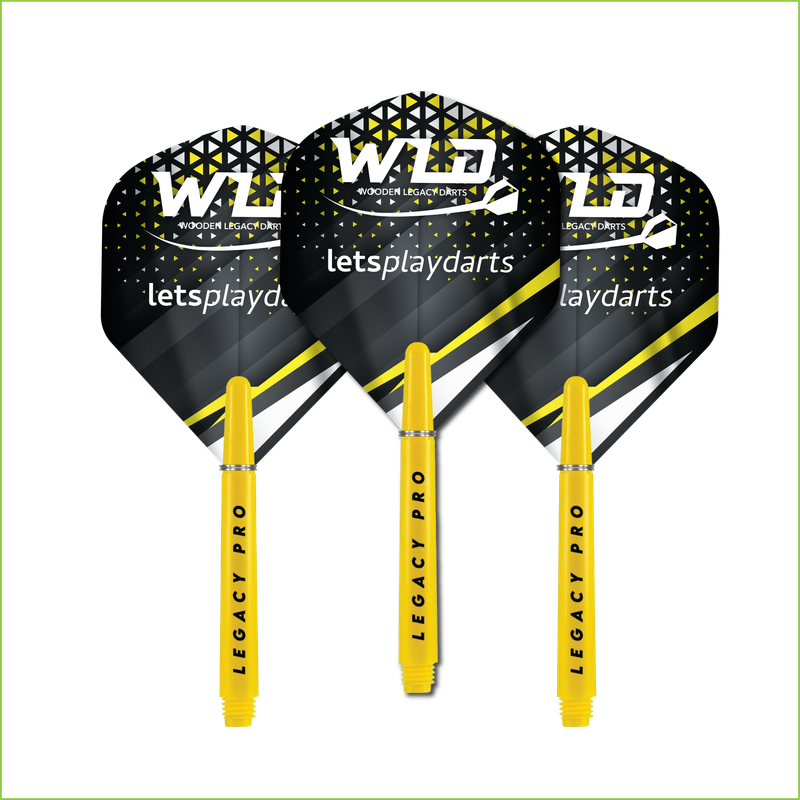 LEGACY PRO FLIGHT & Short Dart Shafts - Yellow