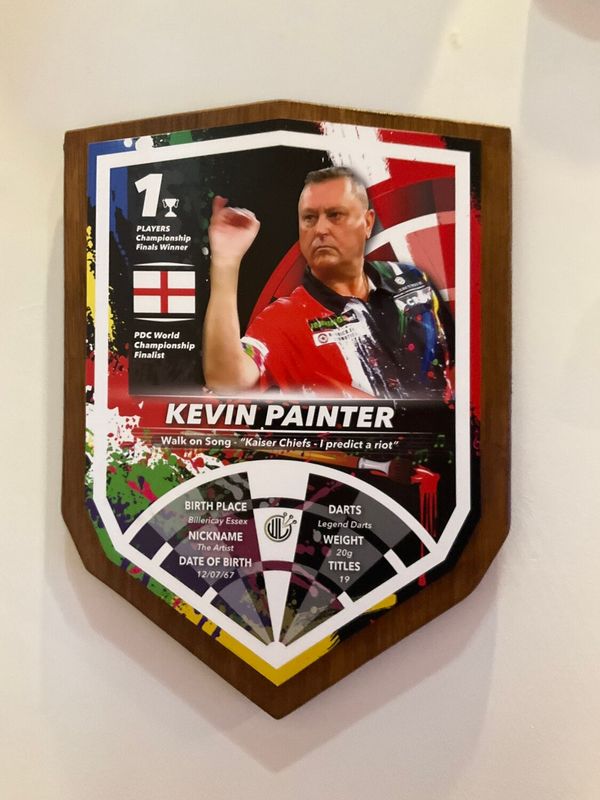 Kevin "The Artist" Painter Player Plaque