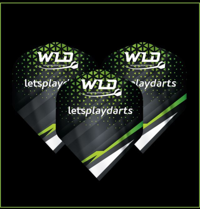 WLD GREEN Lets play darts Flights 1Set (3flights)