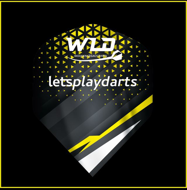 WLD YELLOW Lets play darts Flights 1Set (3flights)