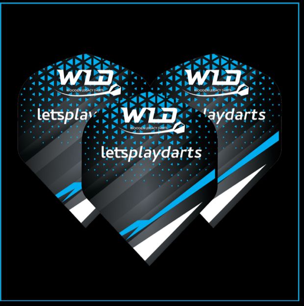 WLD Blue Lets play darts Flights 1Set (3flights)