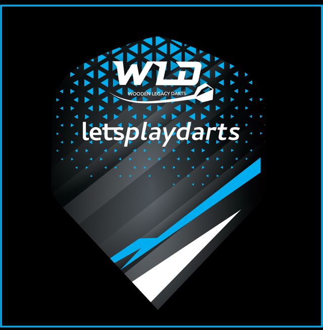 WLD Blue Lets play darts Flights 1Set (3flights)