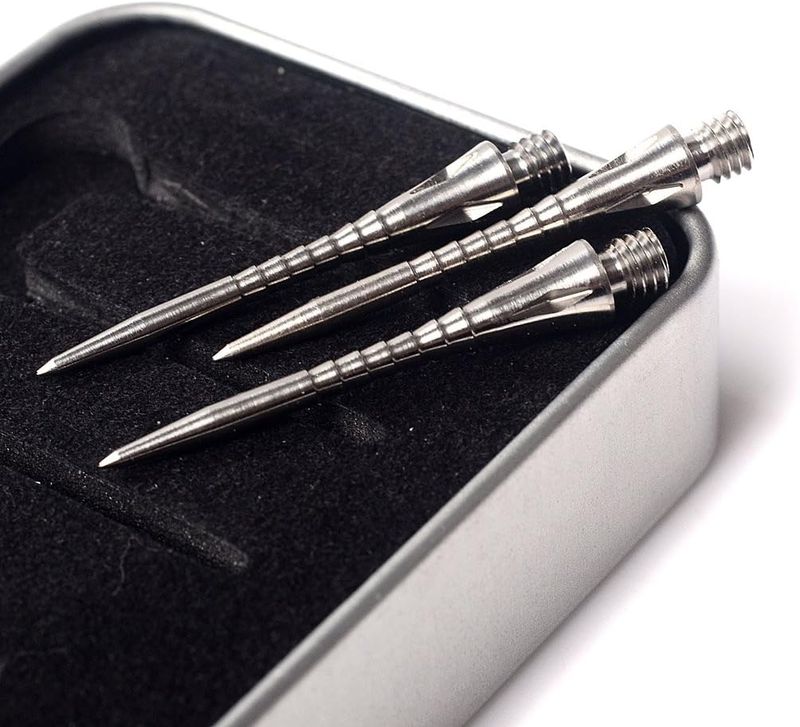 CUESOUL 34.5MM 2BA Titanium (GROOVED) Conversion Steel Tip Points For Darts