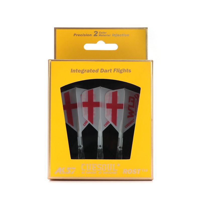 ENGLAND WLD ROST T19 INTEGRATED DART SHAFT AND FLIGHTS - BIG WING -