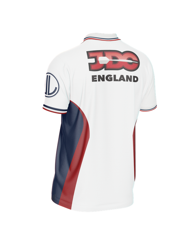 Legacy Clothing : JDC TEAM England Dart Player Shirt (Pro Polo)
