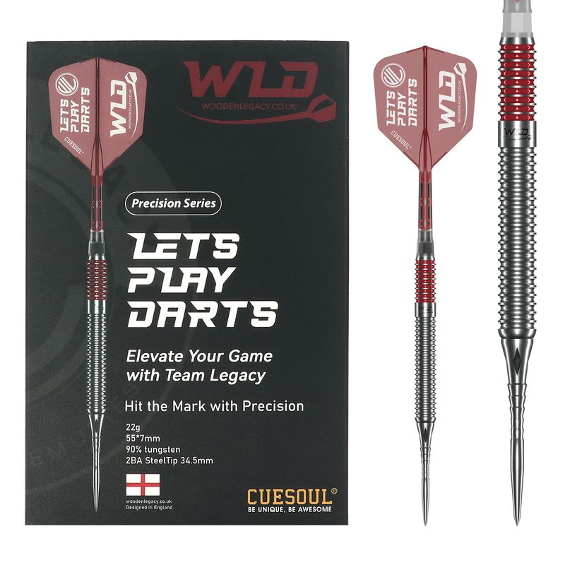 WLD RED PRECISION SERIES DARTS 90% TUNGSTEN (Steel 2BA Point 34.5mm)