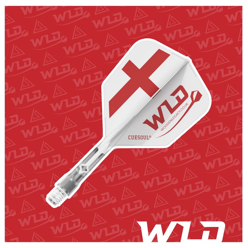 ENGLAND WLD ROST T19 INTEGRATED DART SHAFT AND FLIGHTS - BIG WING -