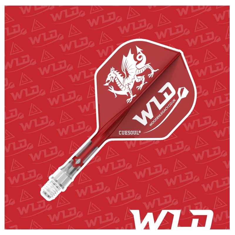 WALES WLD ROST T19 INTEGRATED DART SHAFT AND FLIGHTS - STANDARD FLIGHT