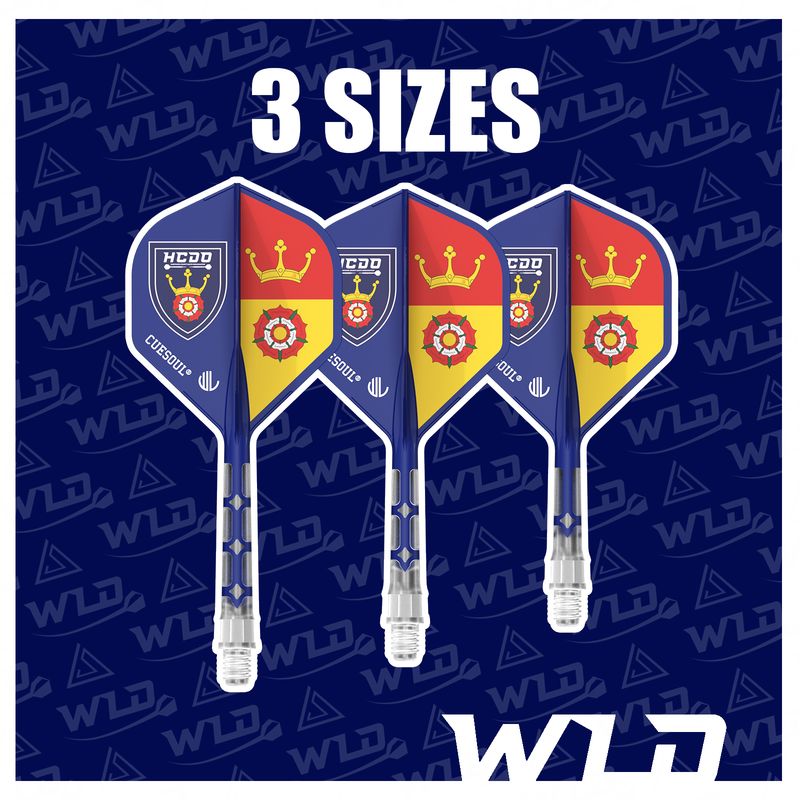 HAMPSHIRE ROST T19 INTEGRATED DART SHAFT AND FLIGHTS - STANDARD SHAPE - BLUE