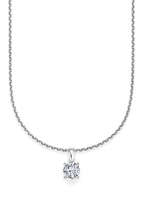 Solitaire Anhänger mit 4 Krappenfassung aus 585/- Weißgold Solitaire Anhänger mit 4 Krappenfassung aus 585/- Weißgold