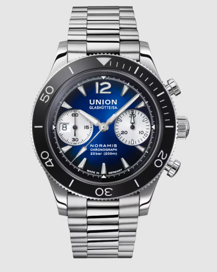 Union Glashütte Noramis Chronograph Sport Blau Edelstahl Union Glashütte Noramis Chronograph Sport Blau Edelstahl