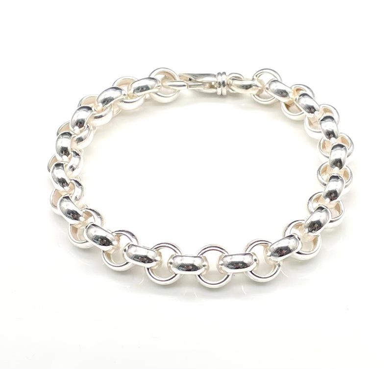 Armband 925/- Sterlingsilber Erbsmuster